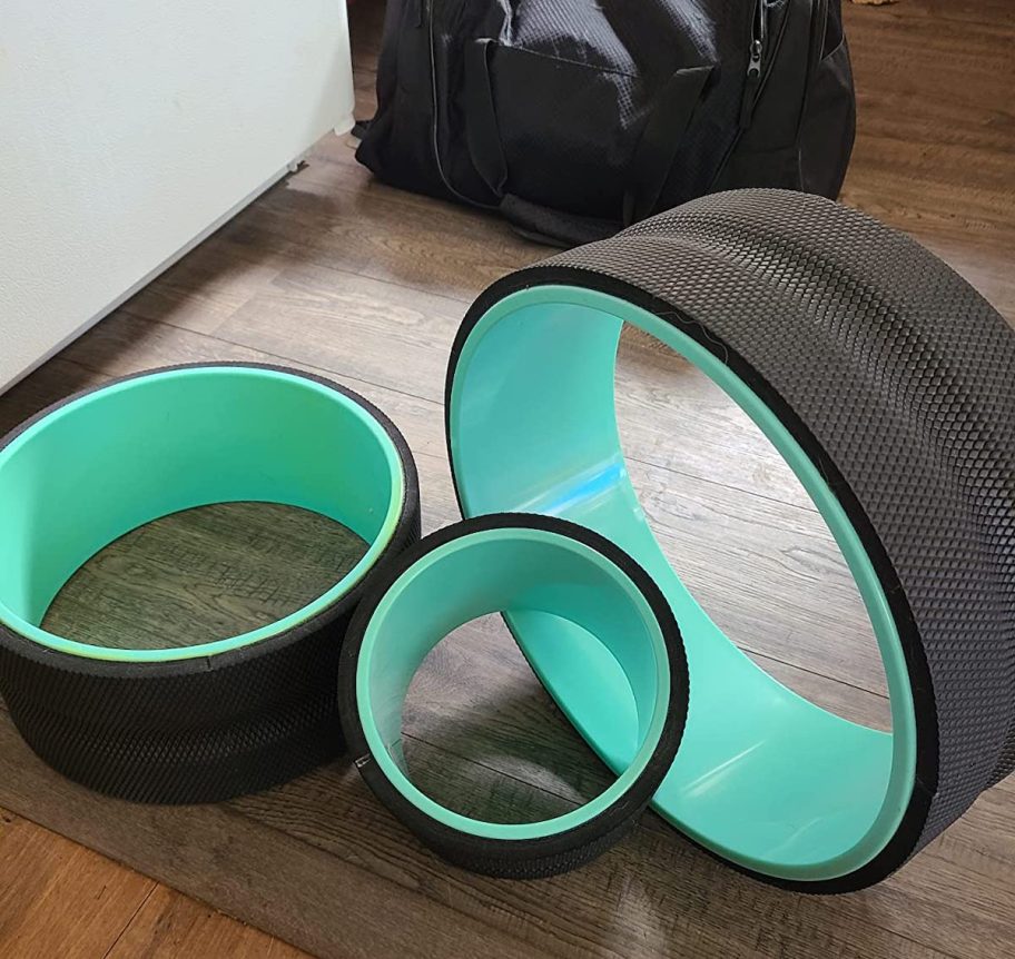 set of Chirp wheels on yoga mat