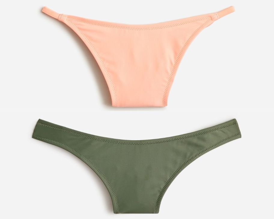 two high cut bikini bottoms