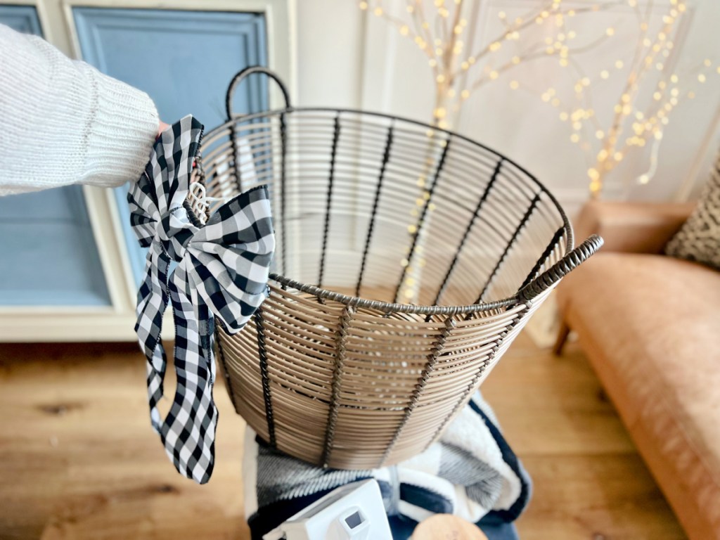 BHG wicker basket from walmart 