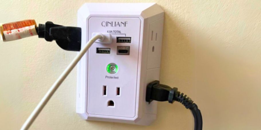 Wall Outlet Extender & Surge Protector Just $9.99 Shipped for Amazon Prime Members