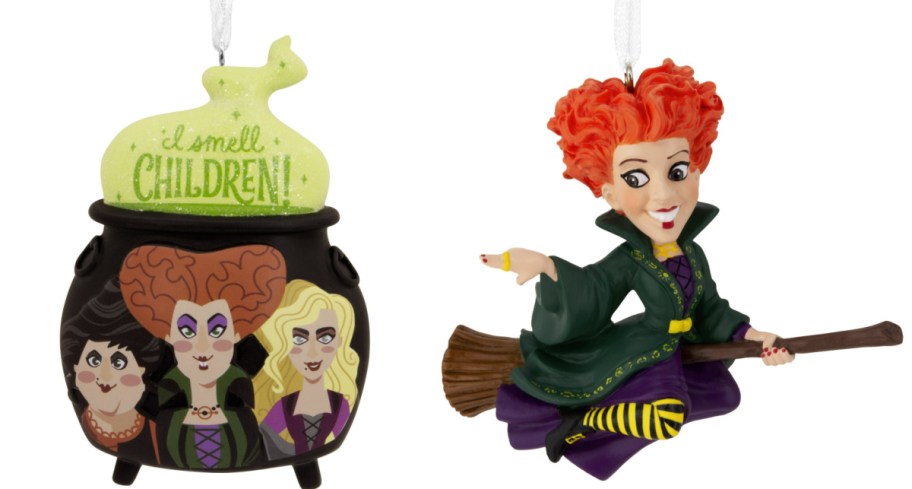 Hocus pocus ornaments displayed