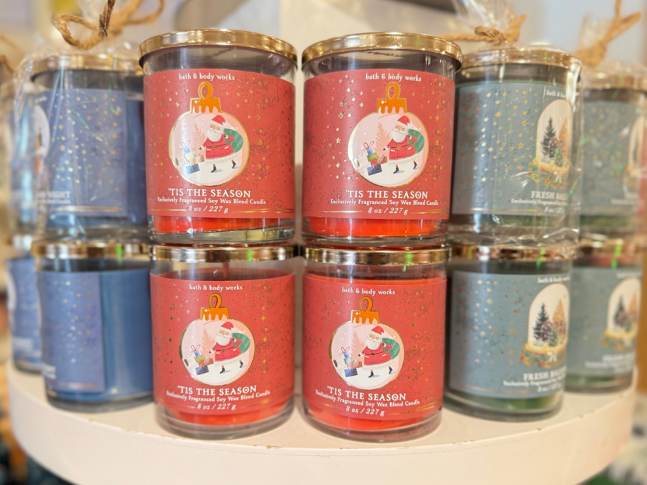 bath and body works Christmas 1 wick candles