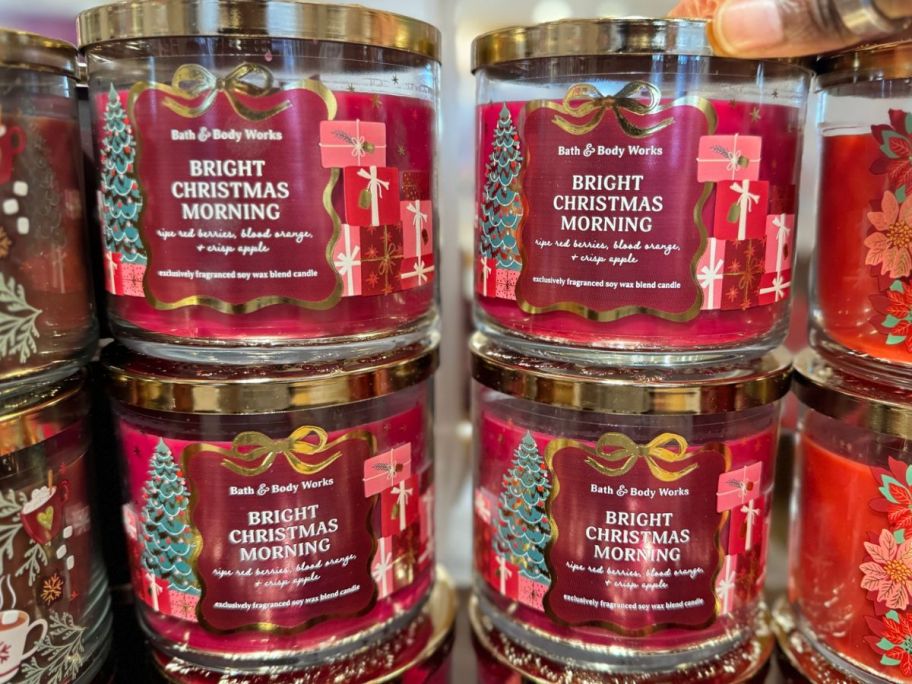 bath and body works Christmas 3 wick candles 