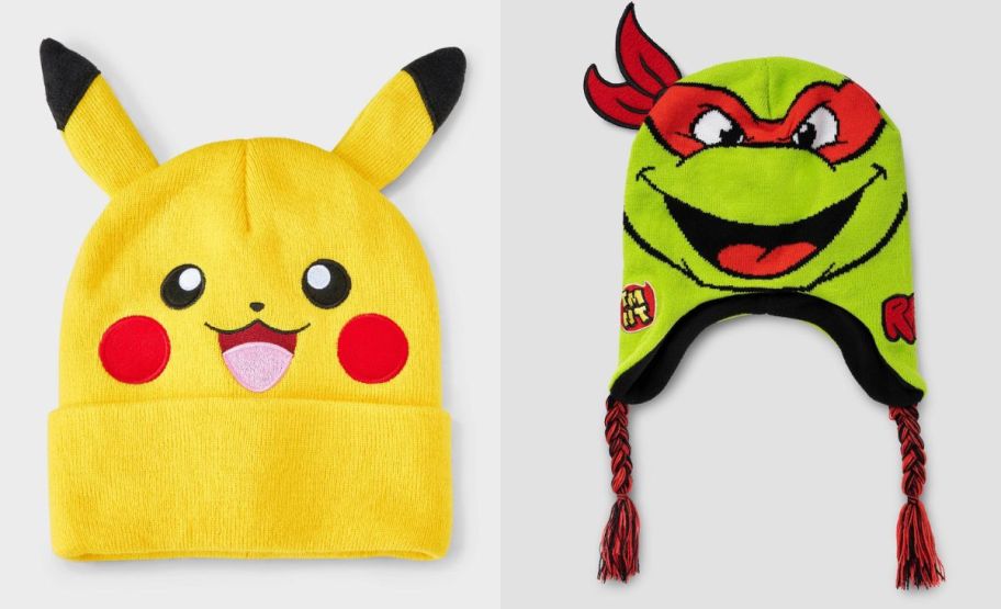 Pikachu beaning shown with ninja turtles hat