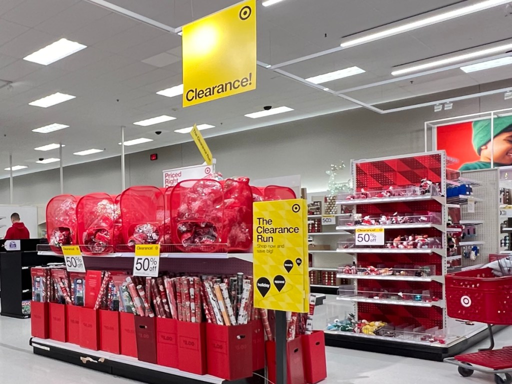 Chrsitmas clearance section at Target