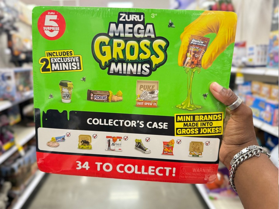 hand holding zuru mega gross minis case