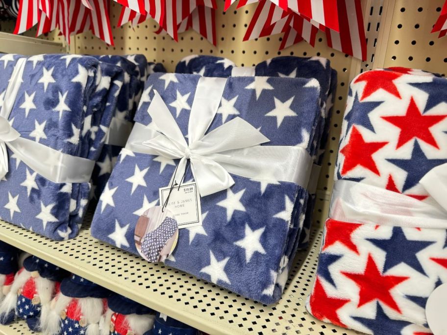 American Flag throw blankets