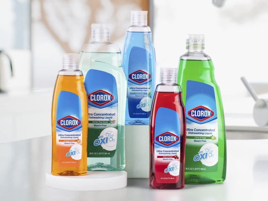 A number of Clorox Concentrated Dishwashing Liquid Soaps