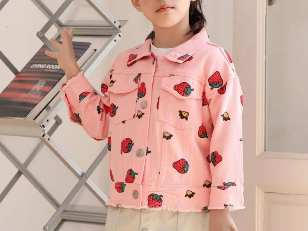 Denim Bay Toddler Girl Print Denim Jacket