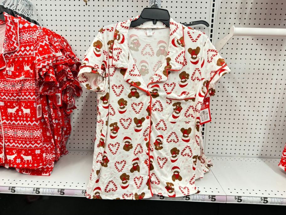 Short-Sleeve Christmas Pajama Shirt in store