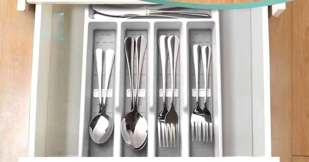 Joequality Silverware Organizer with silverware