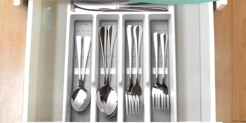 Silverware Drawer Organizer Only $9.44 on Amazon – It Even Has Icons for Each Utensil!