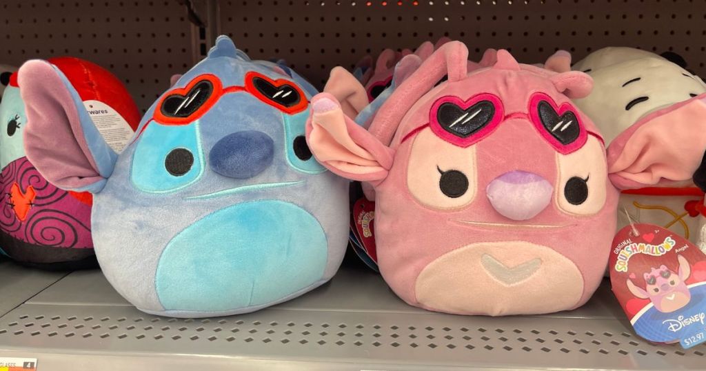 Squishmallows Valentines Angel and Stitch