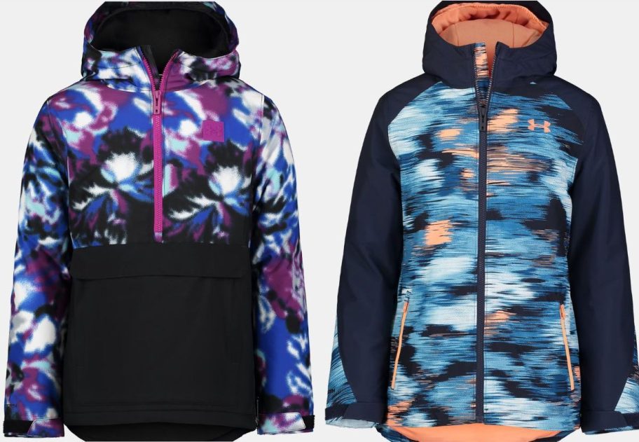 Stock images of two under armour girls jackets