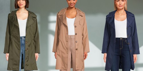 Women’s Hooded Trench Coat Only $24 on Walmart.com (Reg. $95)