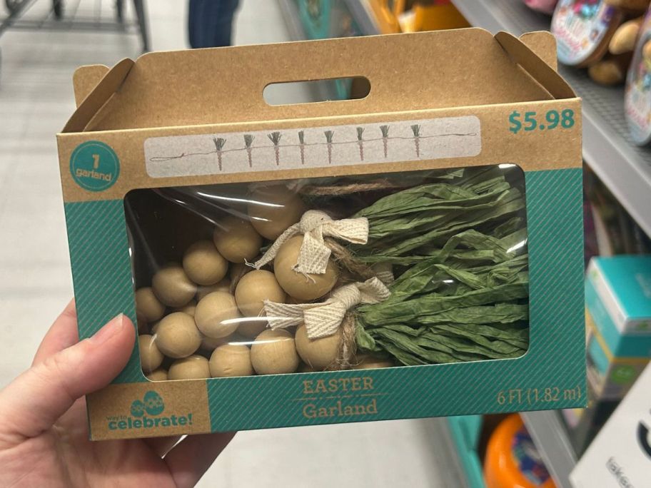 Easter wooden carrot Garland at Walmart