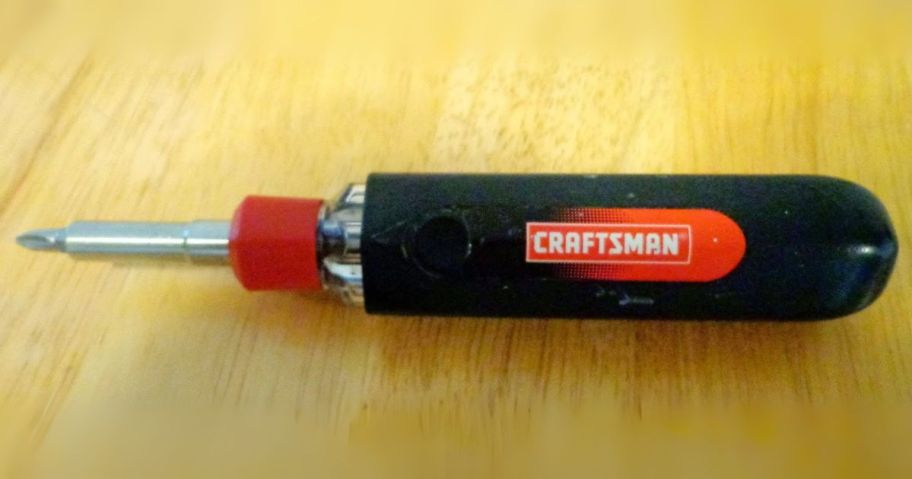 Craftsman Screwdriver w/ 6 Multi-Bits on table