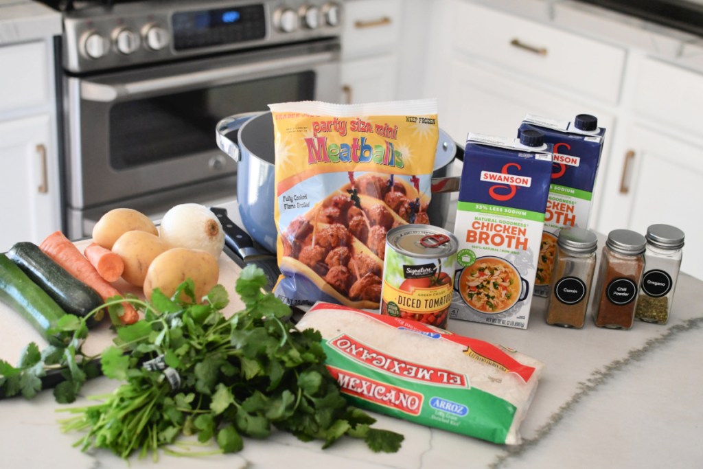 ingredients for mexican meatball soup