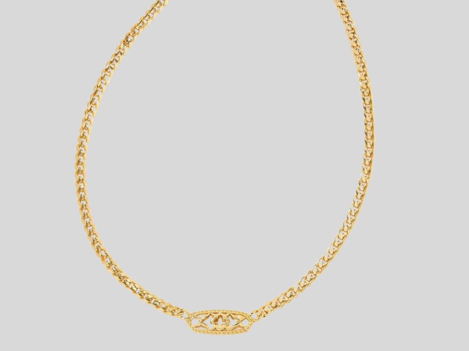 Kendra Scott Emma Filigree Curb Chain Pendant Necklace stock image