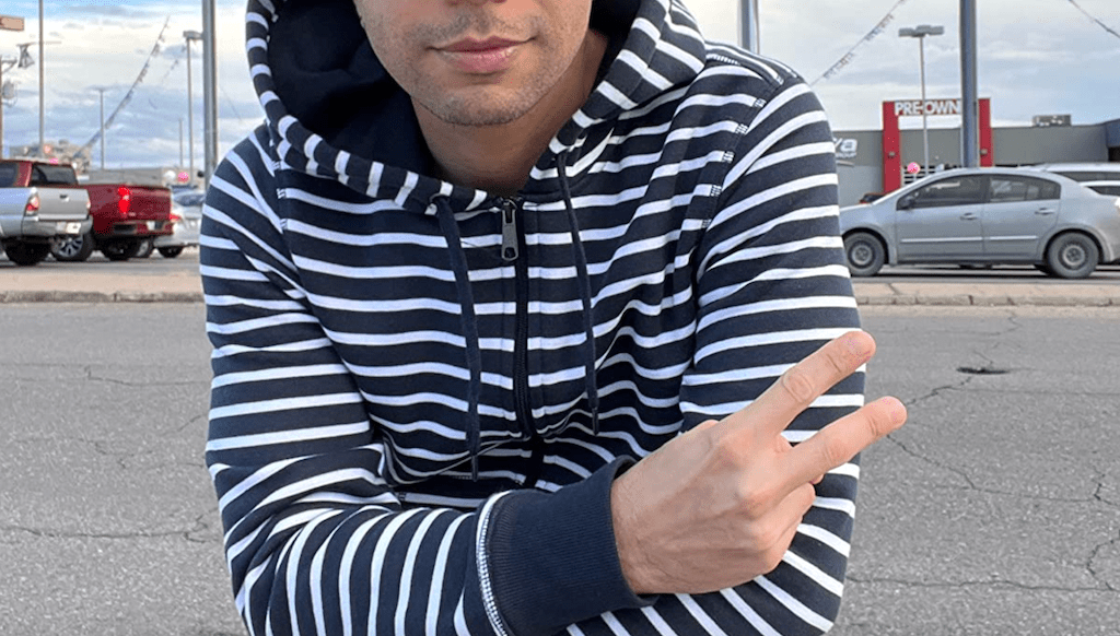 mens striped hoodie 