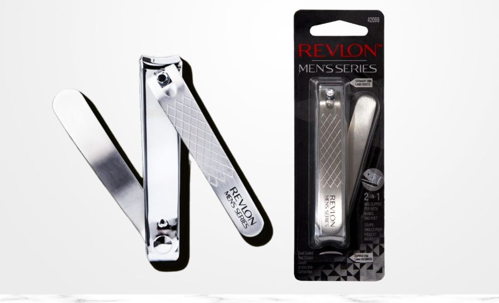 revlon men nail clipper next to it's package