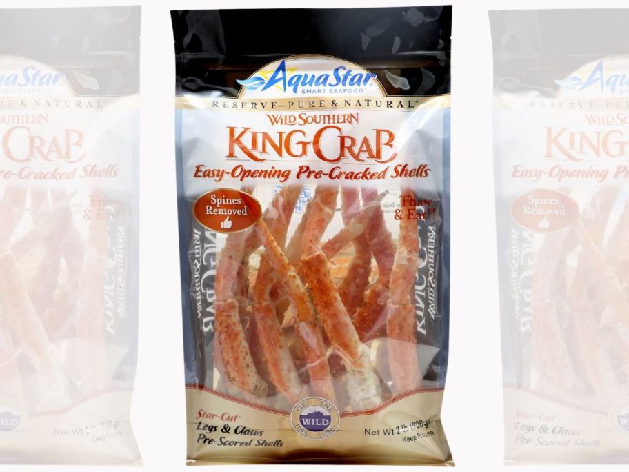 crab legs 2 pound bag stock image
