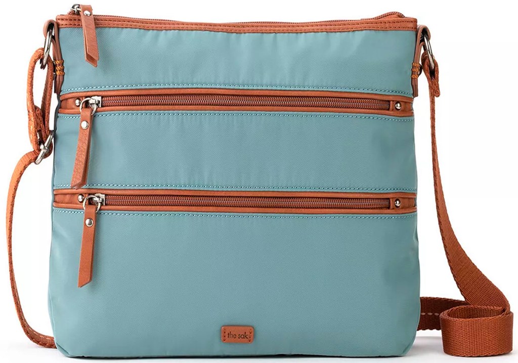 teal and brown the sak crossbody bag