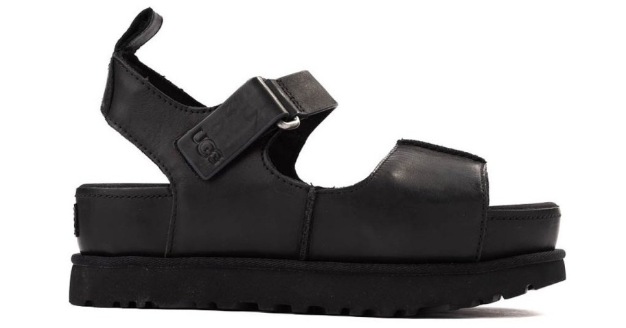 a black platform chunky sandal