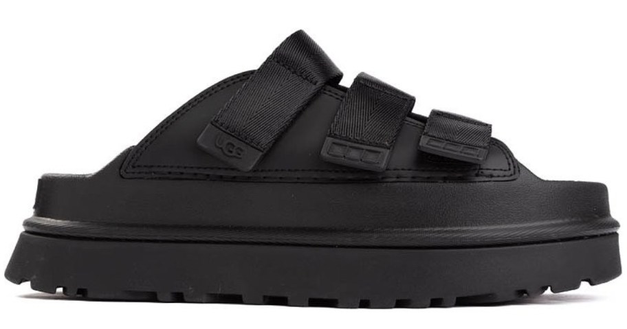 a black color UGG slide sandal