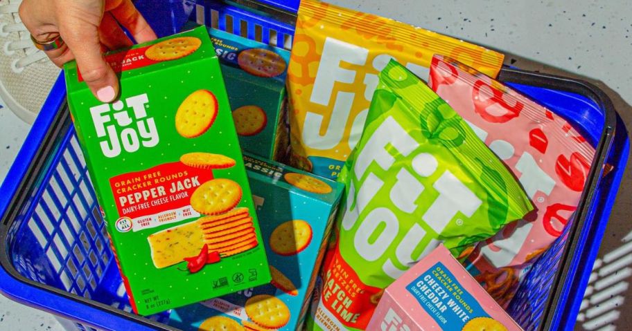 Fit Joy Crackers in a shopping basket