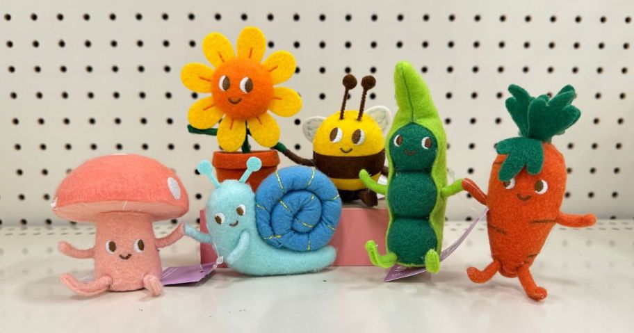 Spritz Easter Felt Duos - mushroom, snail, sunflower, bee, pee and carrot on shelf at Target