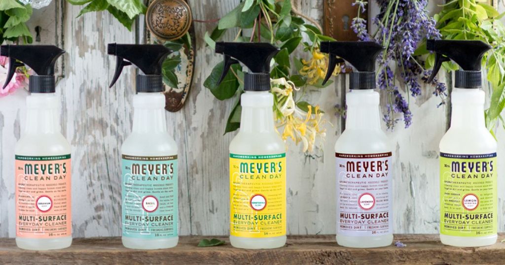 Mrs Meyer's Clean Day All Purpose Cleaning Sprays in different scents