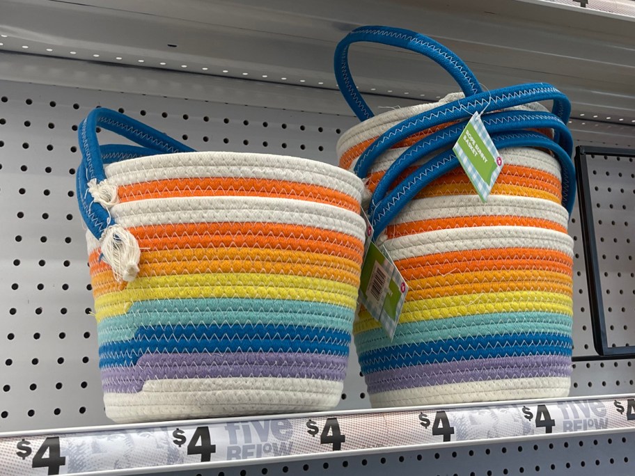 Rainbow Rope Easter Basket