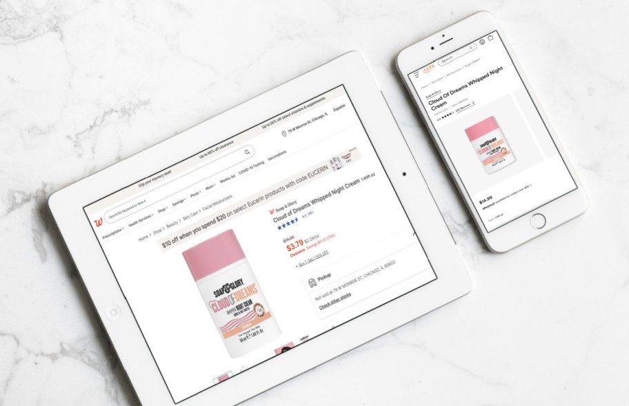 Soap and Glory price comparison between ulta and walgreens