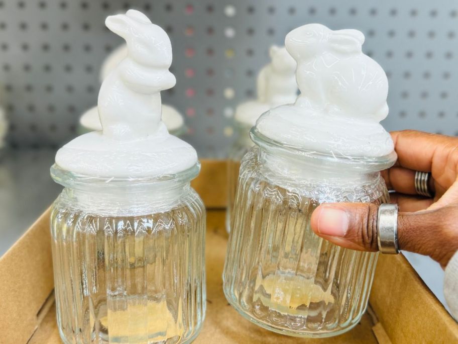 Way to Celebrate Easter Bunny Decorative Jars