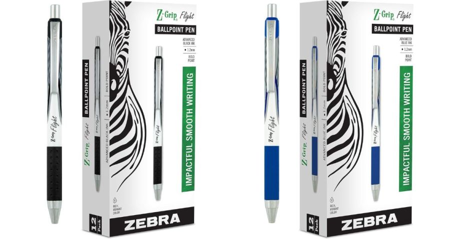 Zebra Z-Grip Flight Retractable Ballpoint Pen 12-Count stock images