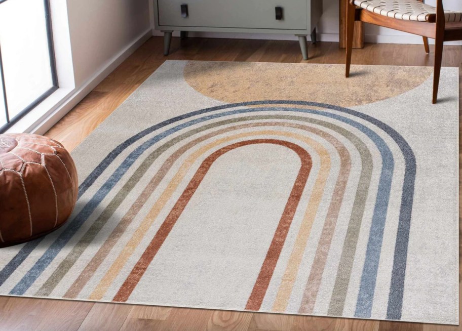rainbow arches area rug