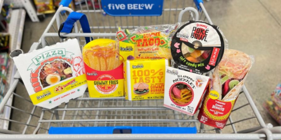 Five Below Gummy Candy Only $4 | Tacos, Burgers, Pizza & More