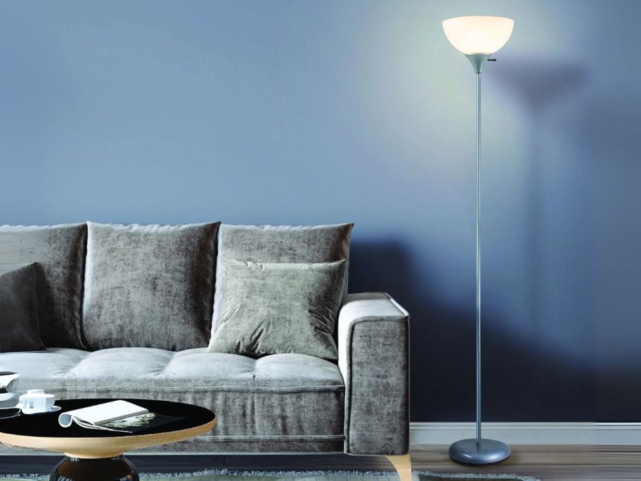 Newhouse Lighting 5' Henry Floor Torch Lamp in living room