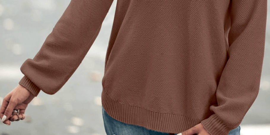 Women’s Waffle Knit Sweater Only $17 Shipped on Amazon (Reg. $50)