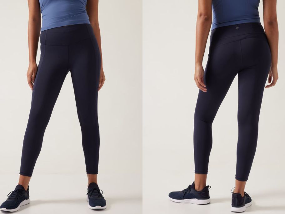 Athleta Ultimate Stash High Rise 7/8 Legging in Dress Blue