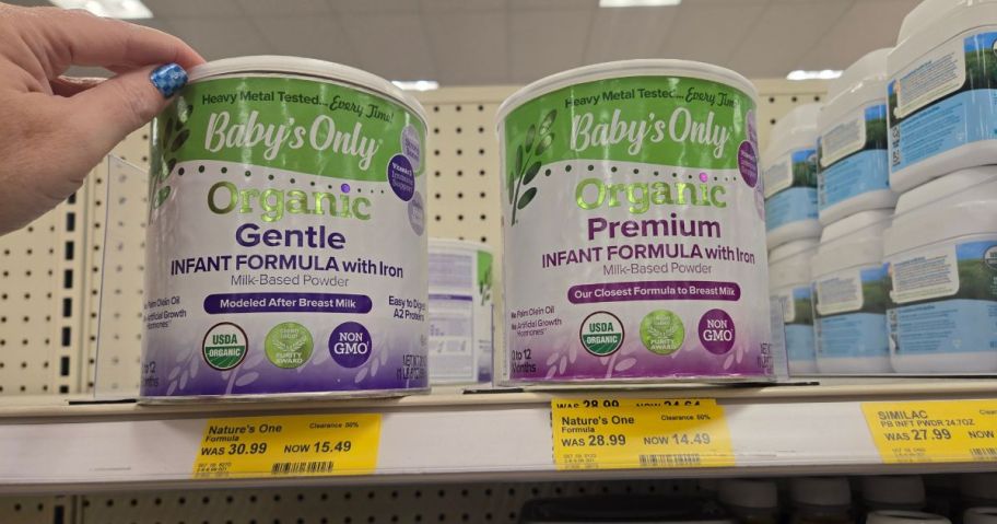 2 canisters of Baby's Only Organic Infant Formula