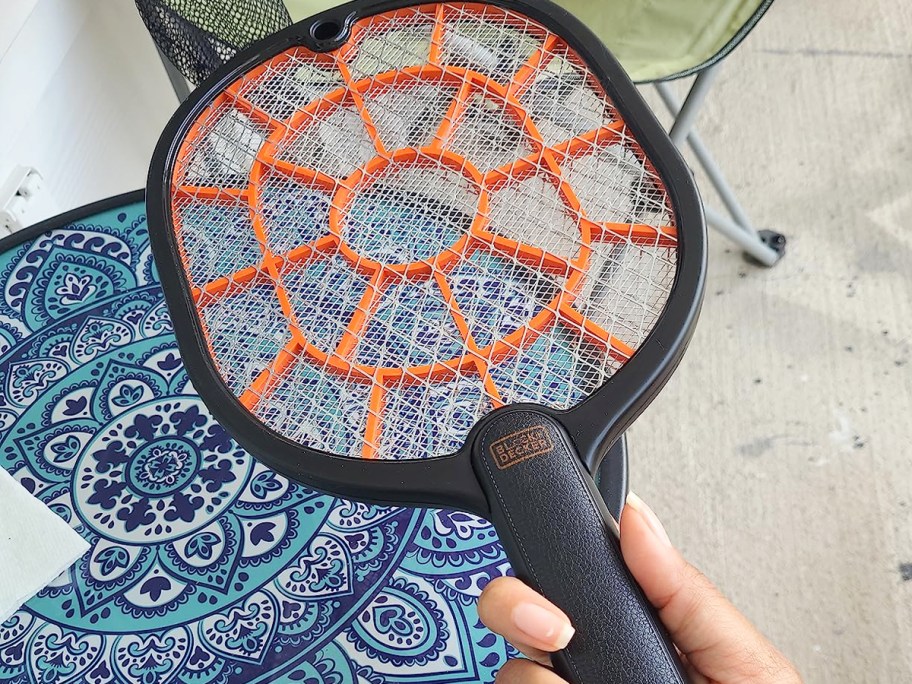 hand holding Black+Decker Electric Bug Zapper