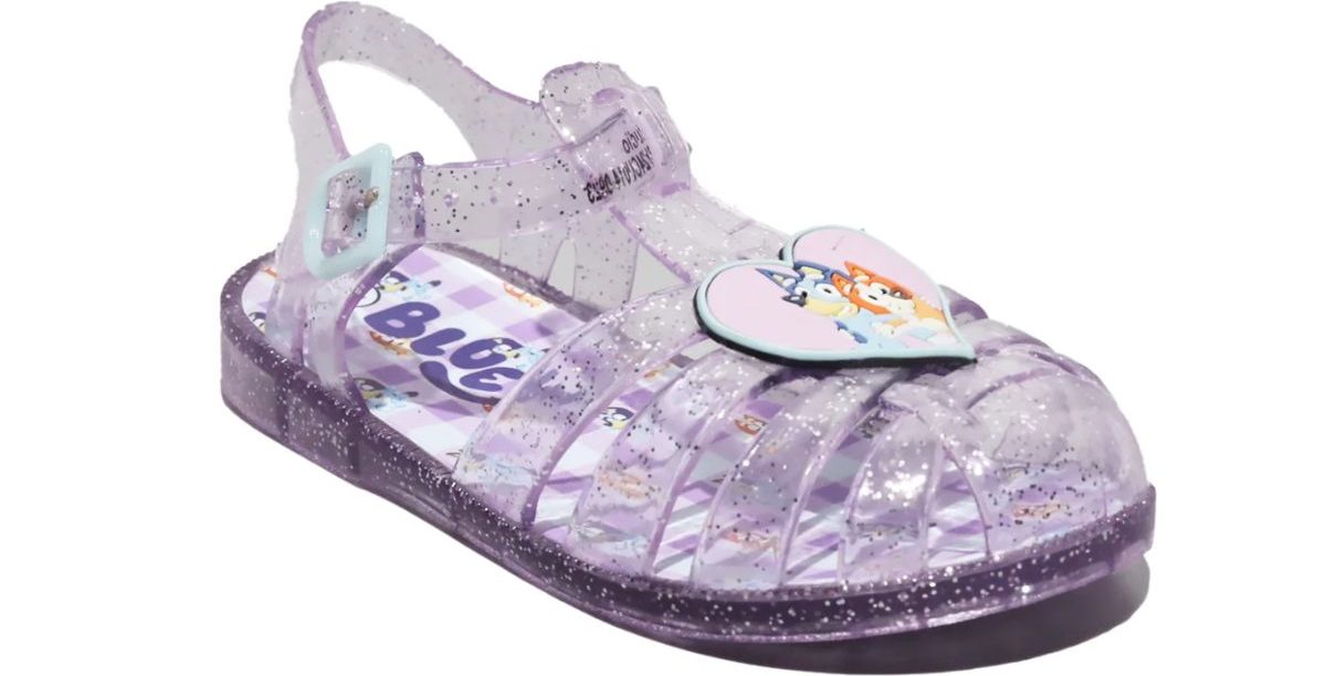 a a toddler girls purple jelly fisherman sandal