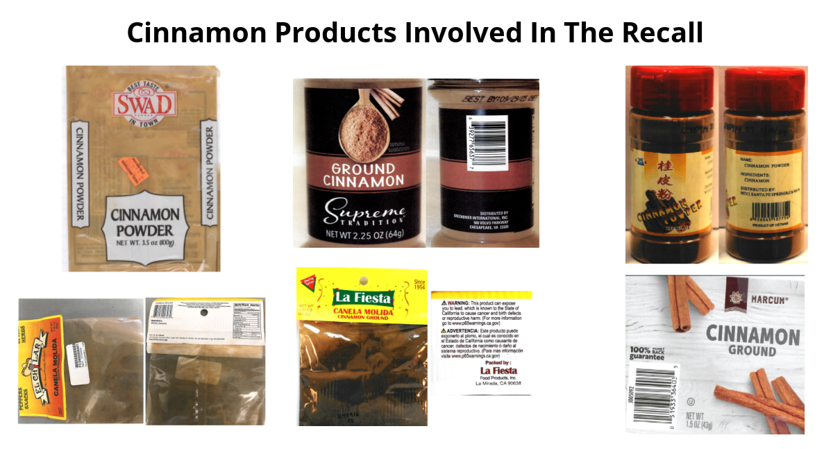 Products Involved in the cinnamon recall