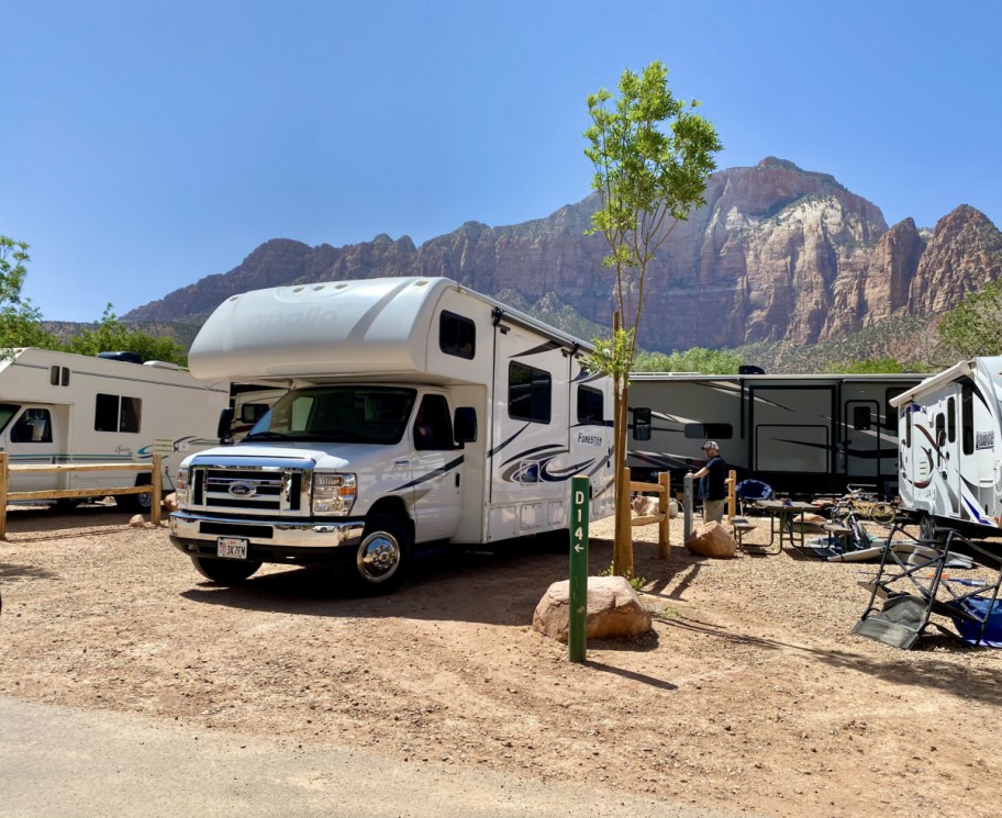 an RVsharre rental at Zion national park