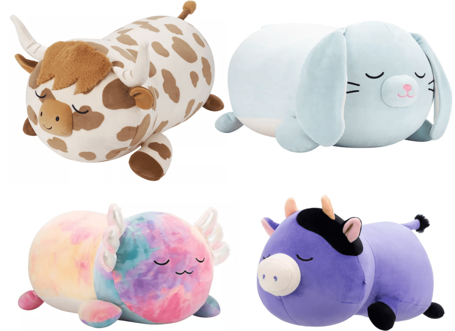 four Squishmallows Sleepamallows options on sale at Target