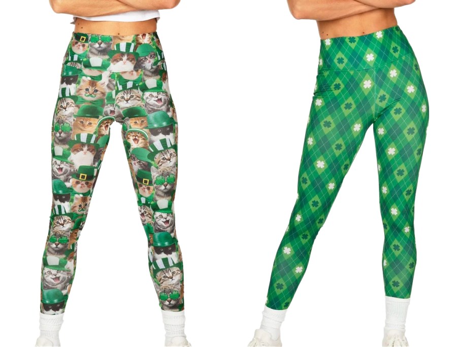 St. Cattys High-Waisted Leggings And Argyle Charms High-Waisted Leggings