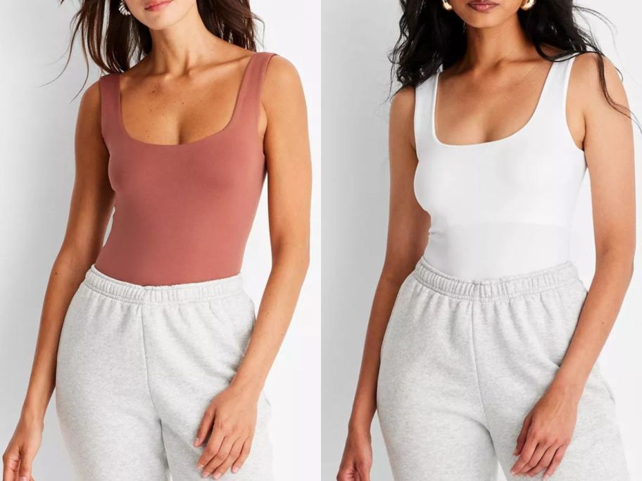 Stock images of two women wearing A New Day Bodysuits