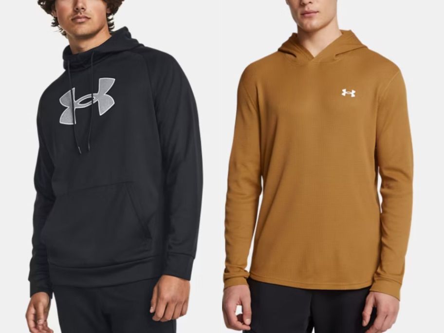 2 men wearing Under Armour Men's Hoodies